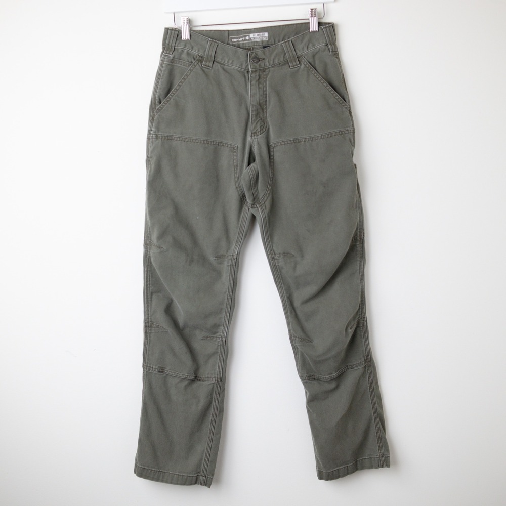 Carhartt Double Knee Rugged Flex Work Pants Mens 30x32 Green Relaxed Fit
